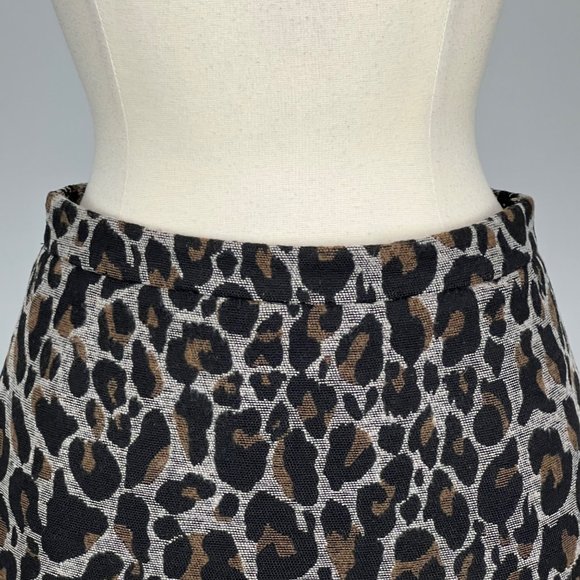 Lovers and Friends Sumatra Skirt Ocelot Animal Print Brown Black Mini size Large - Picture 7 of 13